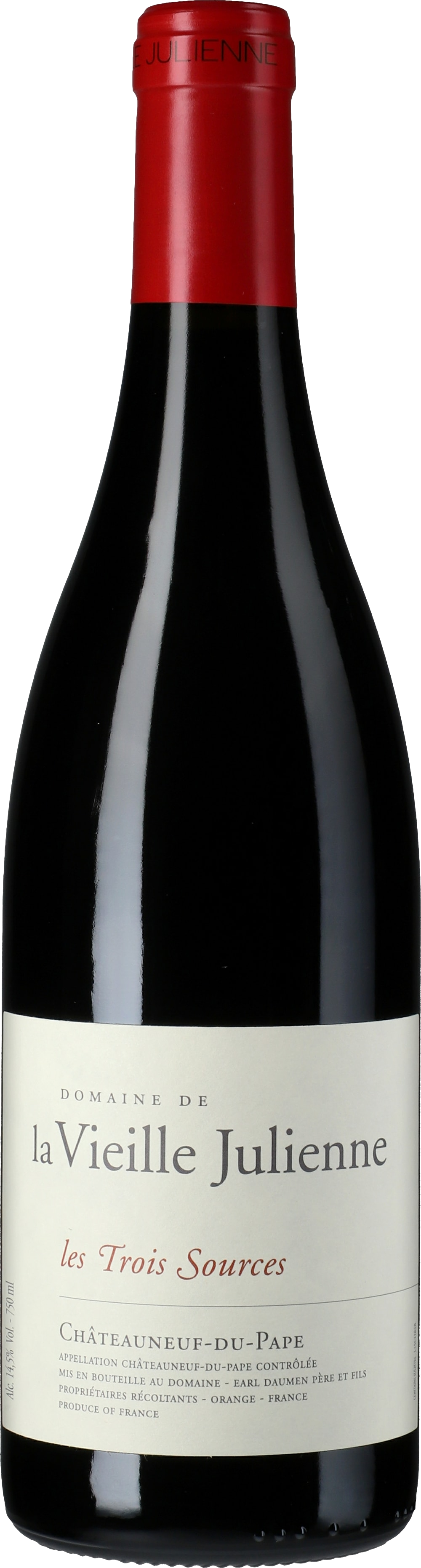 Vieille Julienne Chateauneuf du Pape les Trois Sources 2019 Červené 14.5% 0.75 l