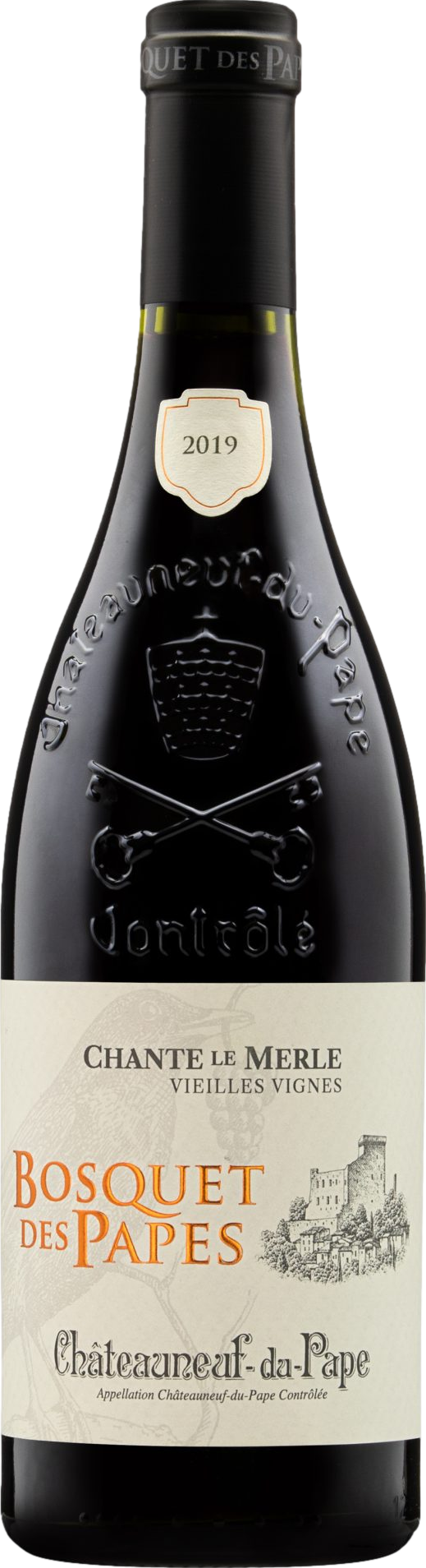 Bosquet des Papes Chante Le Merle Vieilles Vignes Chateauneuf Du Pape 2019 Červené 15.5% 0.75 l