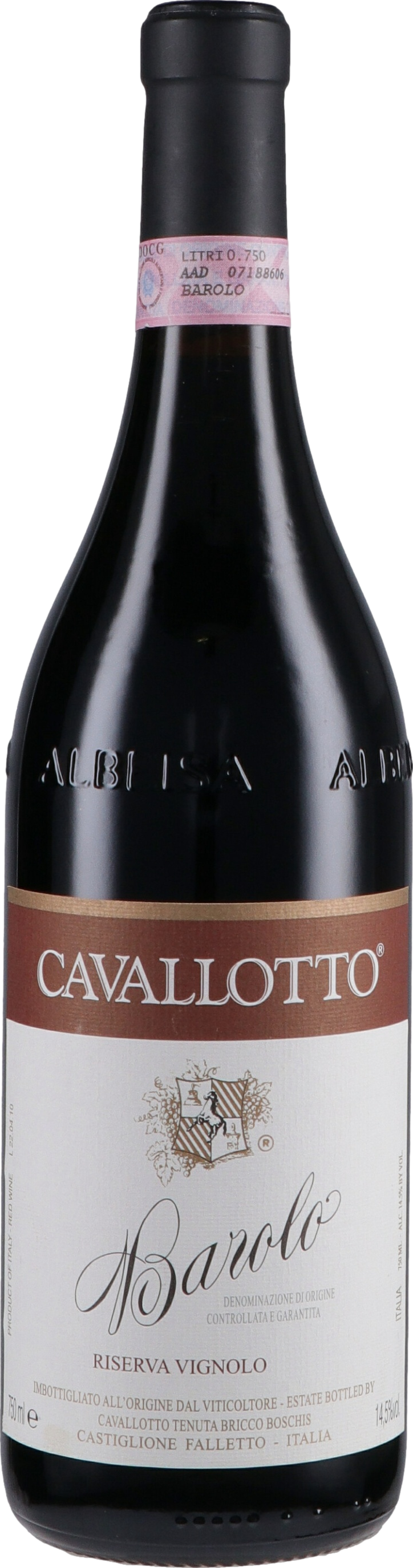 Cavallotto Barolo Riserva Vignolo 2015 Červené 14.5% 0.75 l