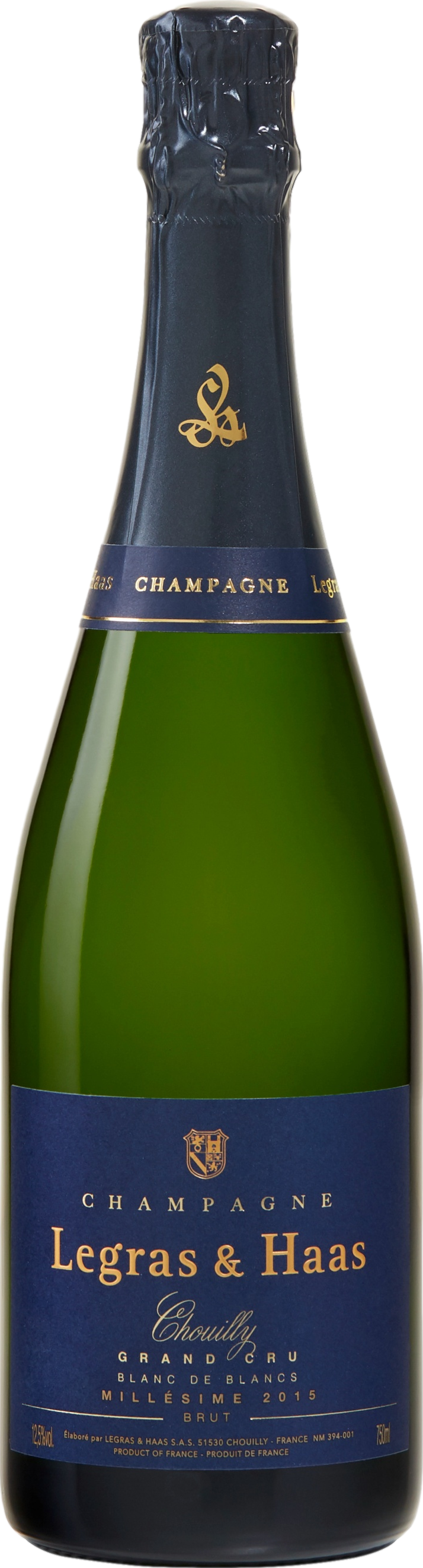 Champagne Legras et Haas Blanc de Blancs Grand Cru 2015 Šumivé 12.5% 0.75 l