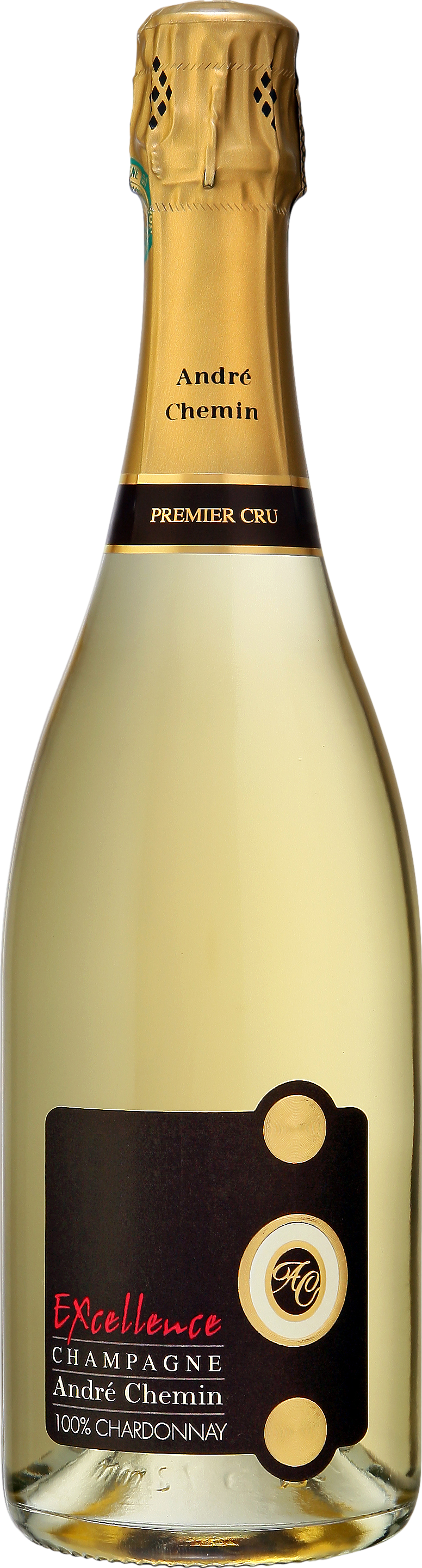 Champagne Andre Chemin Premier Cru Excellence Brut 2010 Šumivé 12.5% 0.75 l (holá láhev)