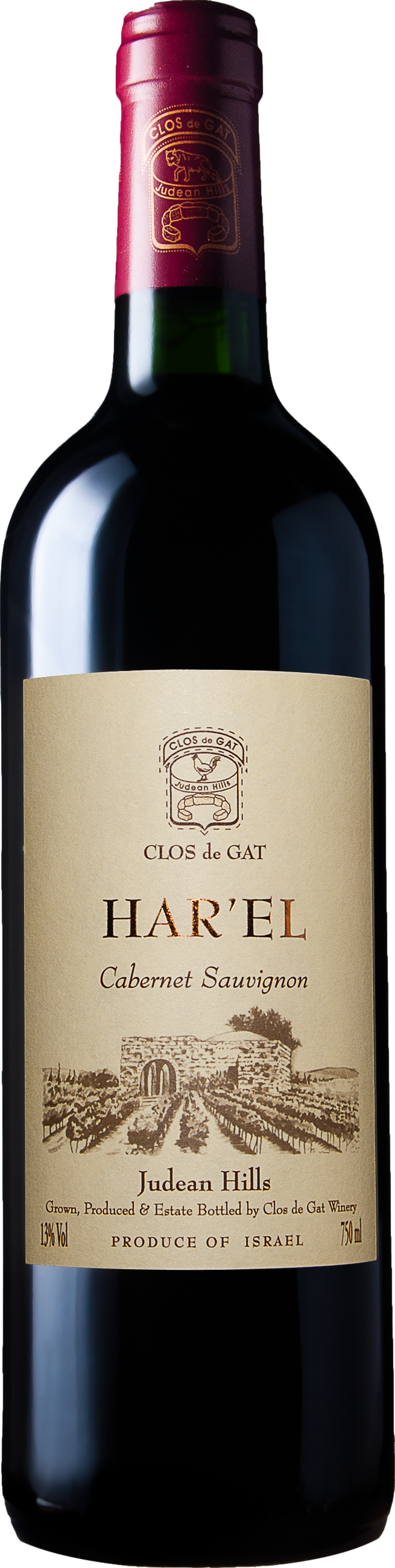 Clos de Gat Har'el Cabernet Sauvignon 2019 Červené 14.5% 0.75 l