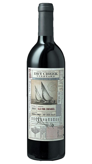 Bottle of Dry Creek Old Vine Zinfandel 2016 wine 750 ml