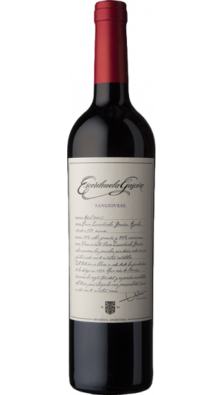 Bottle of Escorihuela Gascon Sangiovese 2017 wine 750 ml