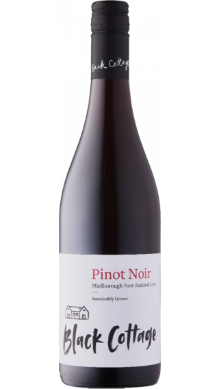 Bottle of Black Cottage Pinot Noir 2018 wine 750 ml