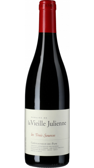 Bottle of Vieille Julienne Chateauneuf du Pape les Trois Sources  2013 wine 750 ml