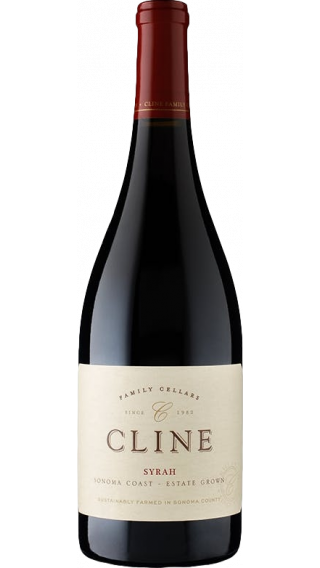 Bottle of Cline  Sonoma Coast Syrah 2017 wine 750 ml