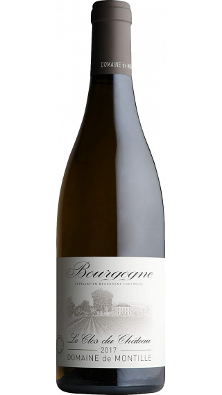 Bottle of Montille Chateau de Puligny Montrachet  Bourgogne Clos du Chateau 2017 wine 750 ml