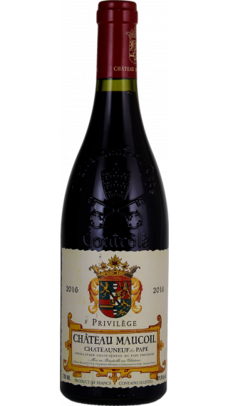 Bottle of Chateau Maucoil Privilege Chateauneuf du Pape 2016 wine 750 ml