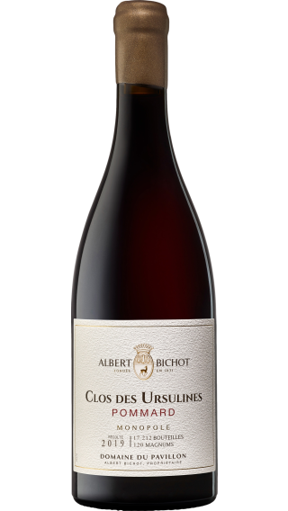Bottle of Albert Bichot Domaine du Pavillon Pommard Clos des Ursulines Monopole 2019 wine 750 ml