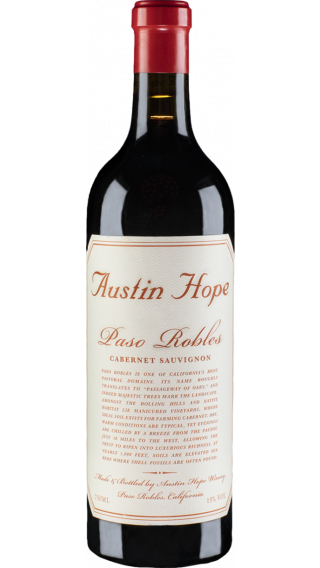 Bottle of Austin Hope Cabernet Sauvignon 2019 wine 750 ml