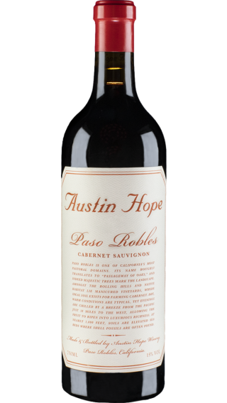 Bottle of Austin Hope Cabernet Sauvignon 2021 wine 750 ml