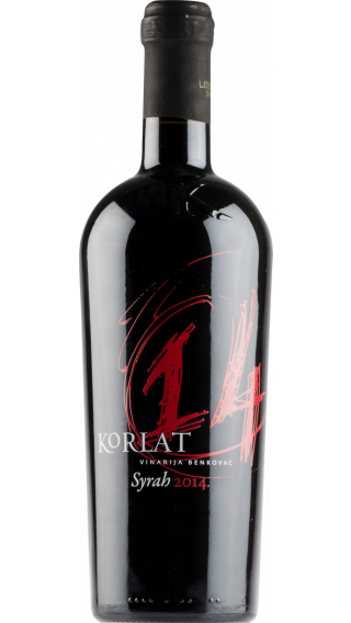 Bottle of Korlat Syrah 2014 wine 750 ml
