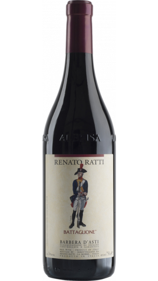 Bottle of Renato Ratti Barbera d'Asti Battaglione 2018 wine 750 ml