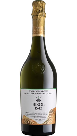 Bottle of Bisol Crede Valdobbiadene Prosecco Superiore Brut 2021 wine 750 ml