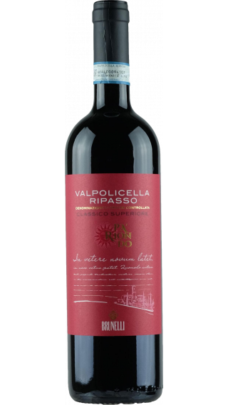 Bottle of Brunelli Ripasso Pariondo 2016 wine 750 ml