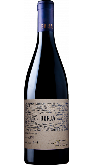 Bottle of Burja Noir 2018 wine 750 ml