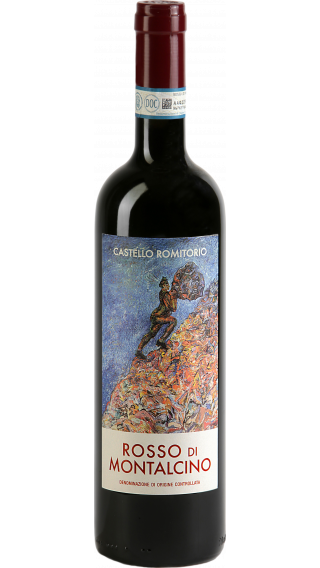 Bottle of Castello Romitorio Rosso di Montalcino 2019 wine 750 ml