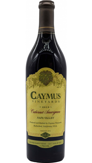 Bottle of Caymus Cabernet Sauvignon 2015 wine 750 ml