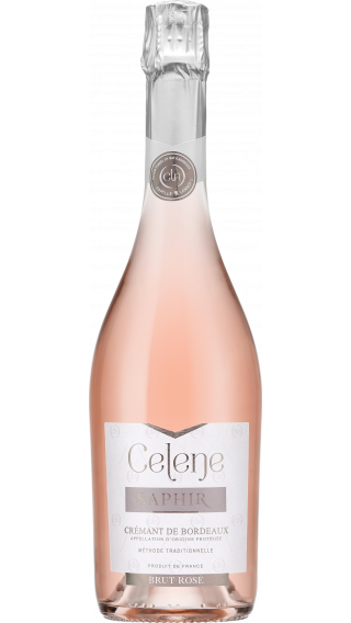 Bottle of Celene Saphir Cremant de Bordeaux Brut Rose wine 750 ml