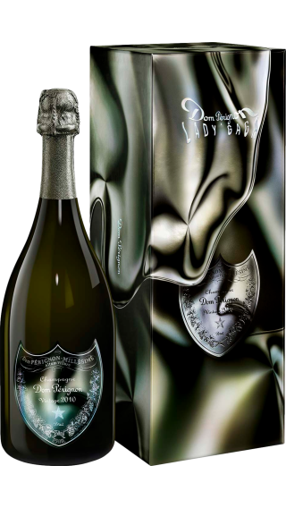 Bottle of Champagne Dom Perignon Lady Gaga Brut 2010 wine 750 ml