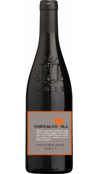 Bottle of Chateau Cohola Cotes du Rhone Villages Sablet 2018 wine 750 ml