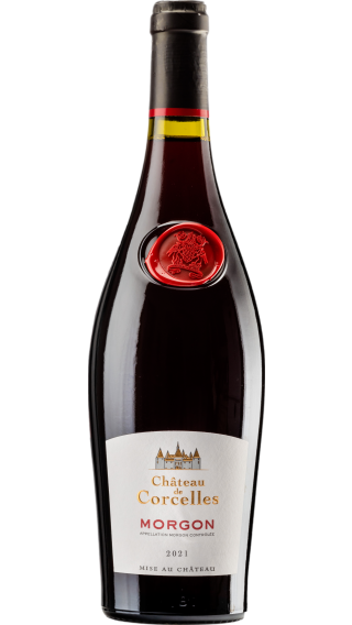 Bottle of Chateau de Corcelles Morgon 2021 wine 750 ml