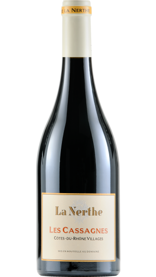 Bottle of Chateau La Nerthe Les Cassagnes Cotes du Rhone Villages 2021 wine 750 ml