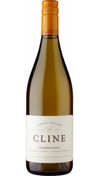 Bottle of Cline Chardonnay 2019 wine 750 ml