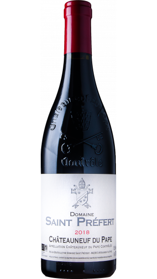 Bottle of Domaine St Prefert Chateauneuf Du Pape 2018 wine 750 ml