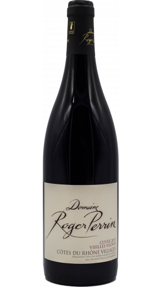 Bottle of Domaine Roger Perrin Cotes du Rhone Villages Cuvee Vieilles Vignes 2015 wine 750 ml