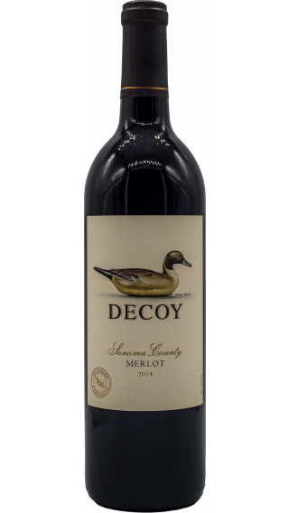 Bottle of Duckhorn Decoy Merlot 2015 wine 750 ml