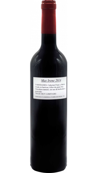 Bottle of Pares Balta Mas Irene 2014 wine 750 ml