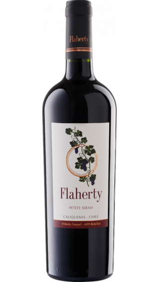 Bottle of Flaherty Tequel Petite Sirah 2018 wine 750 ml