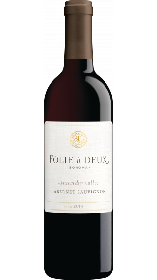 Bottle of Folie a Deux Alexander Valley Cabernet Sauvignon 2014 wine 750 ml