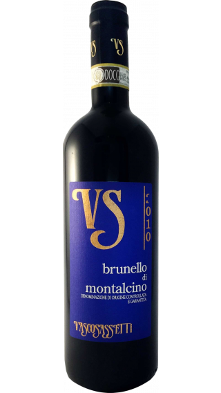 Bottle of Vasco Sassetti Brunello di Montalcino 2010 wine 750 ml
