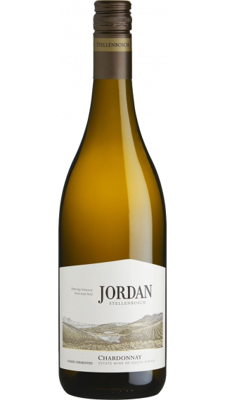 Bottle of Jordan Barrel Fermented Chardonnay 2020 wine 750 ml