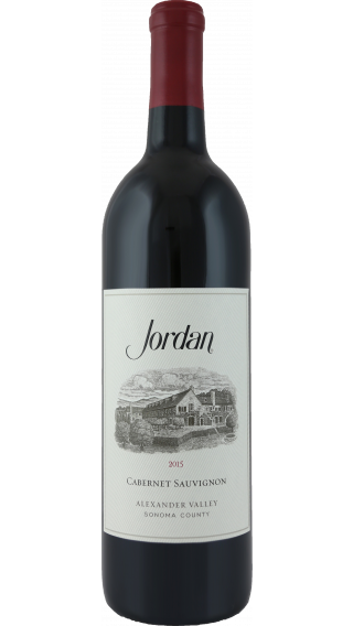 Bottle of Jordan Winery Cabernet Sauvignon 2016 wine 750 ml