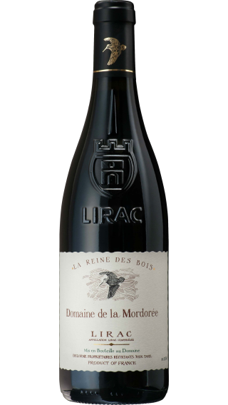 Bottle of Mordoree Lirac Rouge La Reine des Bois 2020 wine 750 ml