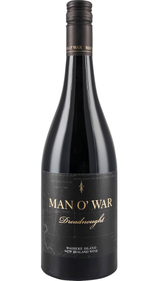 Bottle of Man O' War Dreadnought Syrah 2019 wine 750 ml