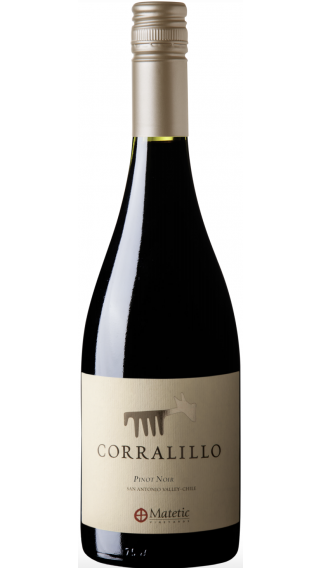 Bottle of Matetic Corralillo Pinot Noir 2016 wine 750 ml