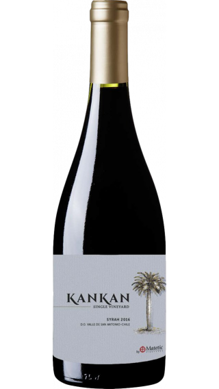 Bottle of Matetic KanKan Syrah 2016 wine 750 ml