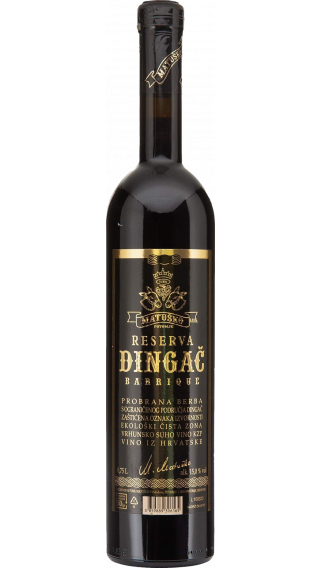 Bottle of Matusko Dingac Reserva 2015 wine 750 ml