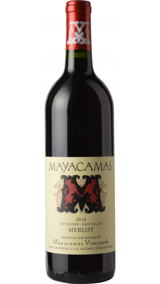 Bottle of Mayacamas Merlot 2016 wine 750 ml