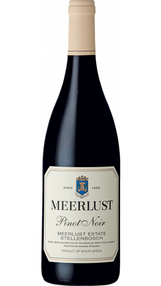 Bottle of Meerlust Pinot Noir 2019 wine 750 ml