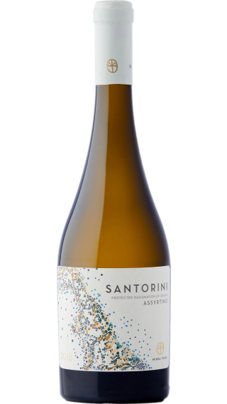 Bottle of Mikra Thira Santorini Assyrtiko 2021 wine 750 ml