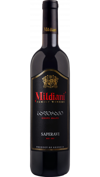 Bottle of Mildiani Saperavi 2020 wine 750 ml