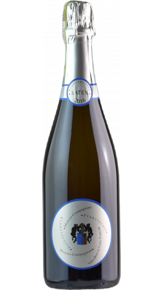 Bottle of Monzio Compagnoni Franciacorta Millesimato Saten 2015 wine 750 ml