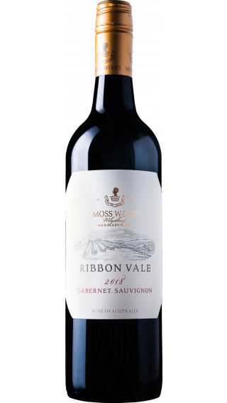 Bottle of Moss Wood Ribbon Vale Vineyard Cabernet Sauvignon 2018 wine 750 ml