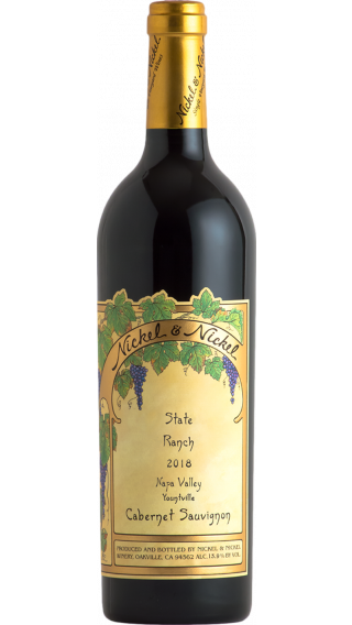 Bottle of Nickel & Nickel State Ranch Cabernet Sauvignon 2018 wine 750 ml